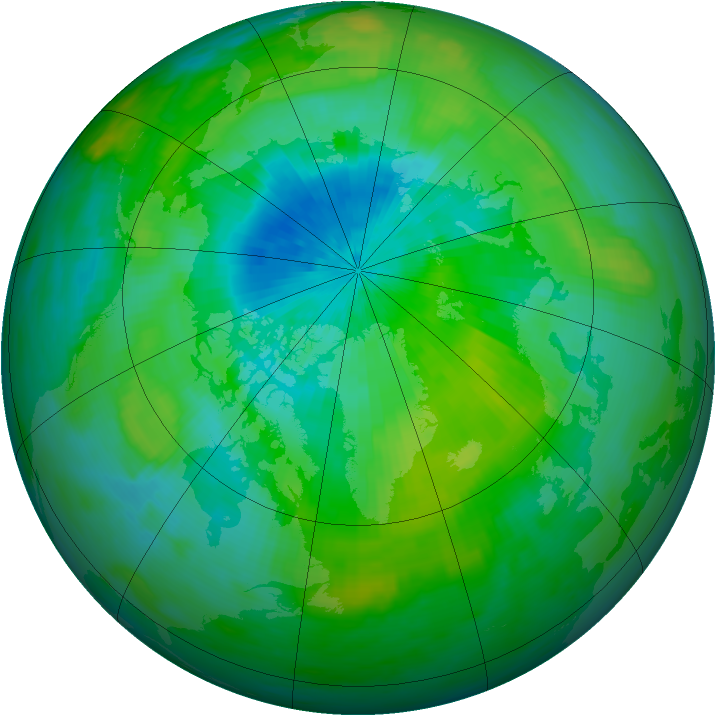 Arctic ozone map for 11 September 1982